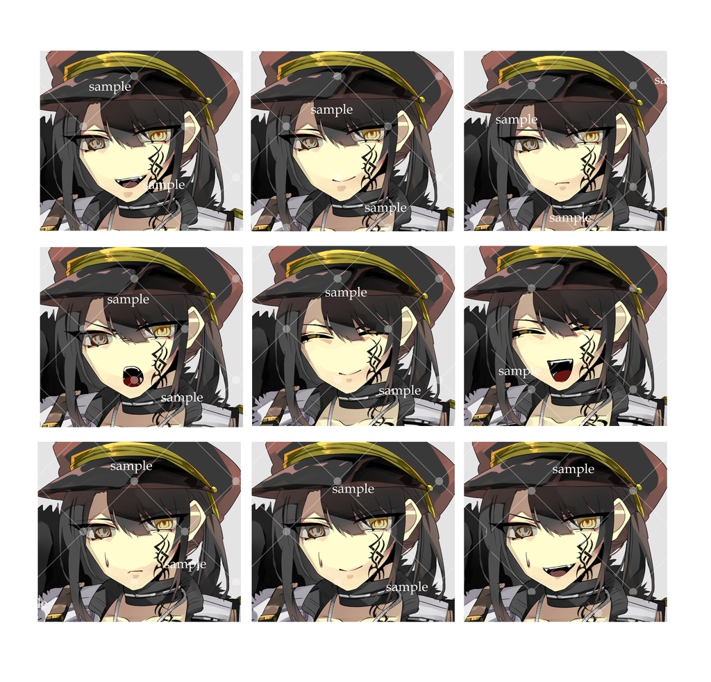 軍服男性立ち絵・差分10種