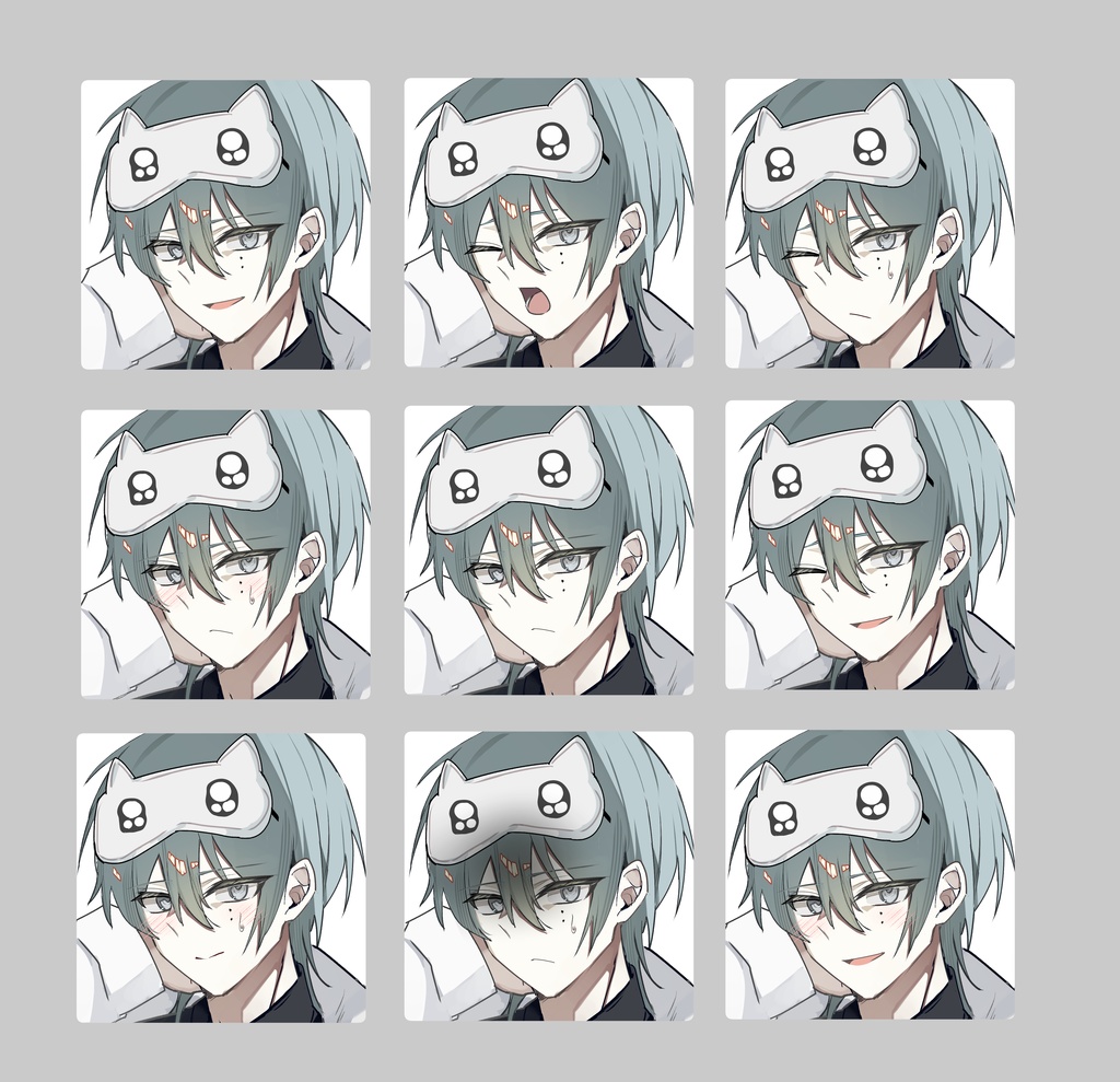 刀差分付き!眠たげスーツの男性立ち絵/差分10種