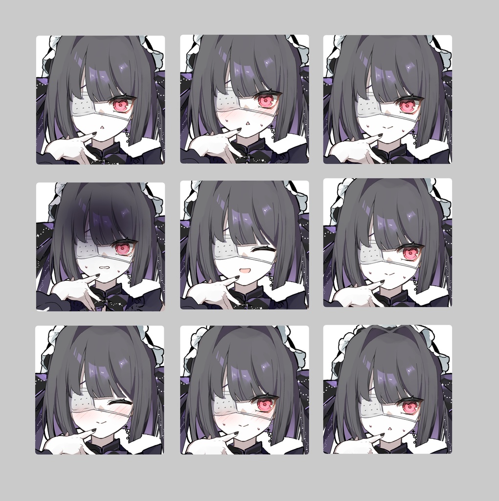 中二病ゴシック少女【立ち絵4種+アイコン差分13種類】