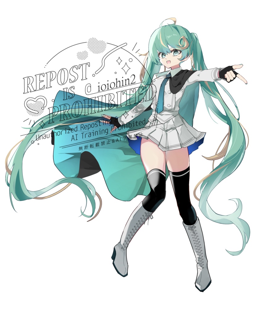 【差分10種】白軍服のツインテ女性