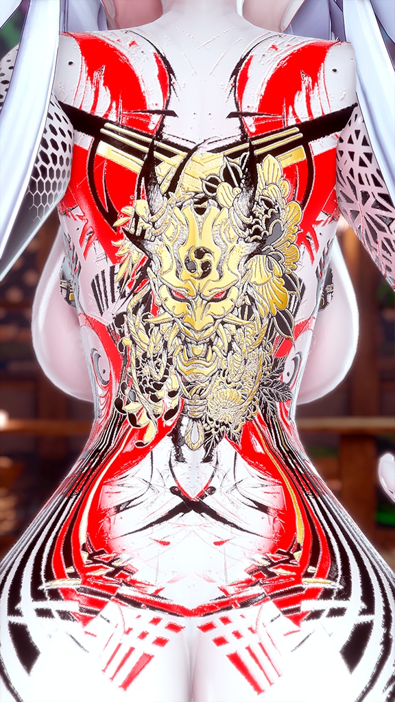 🔥🩸 Crimson Oni Tattoo / 紅鬼タトゥー 🕸️