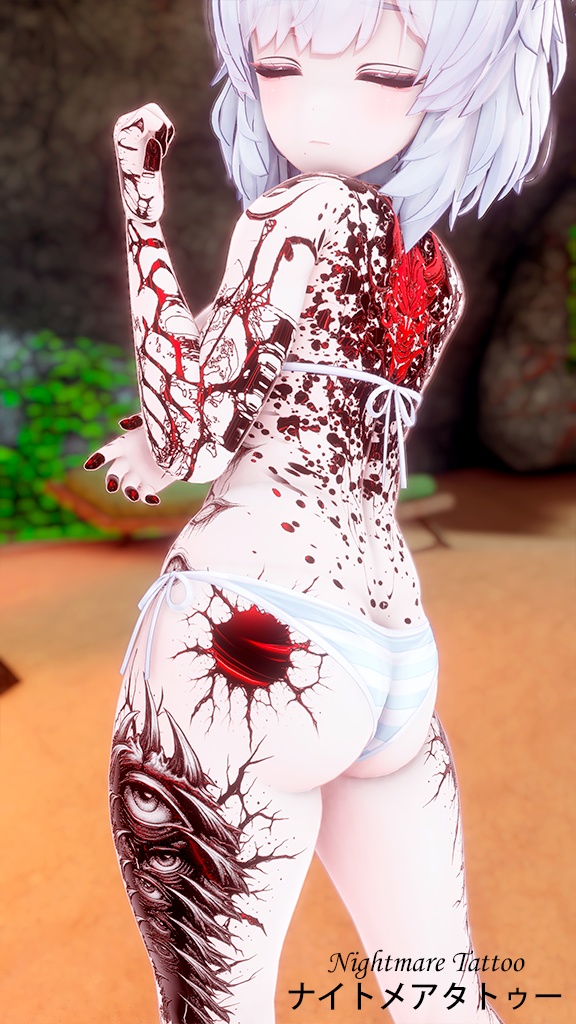 Kumaly – 5 Tattoo Set / ひきくまりのクマリ ― 5タトゥーセット