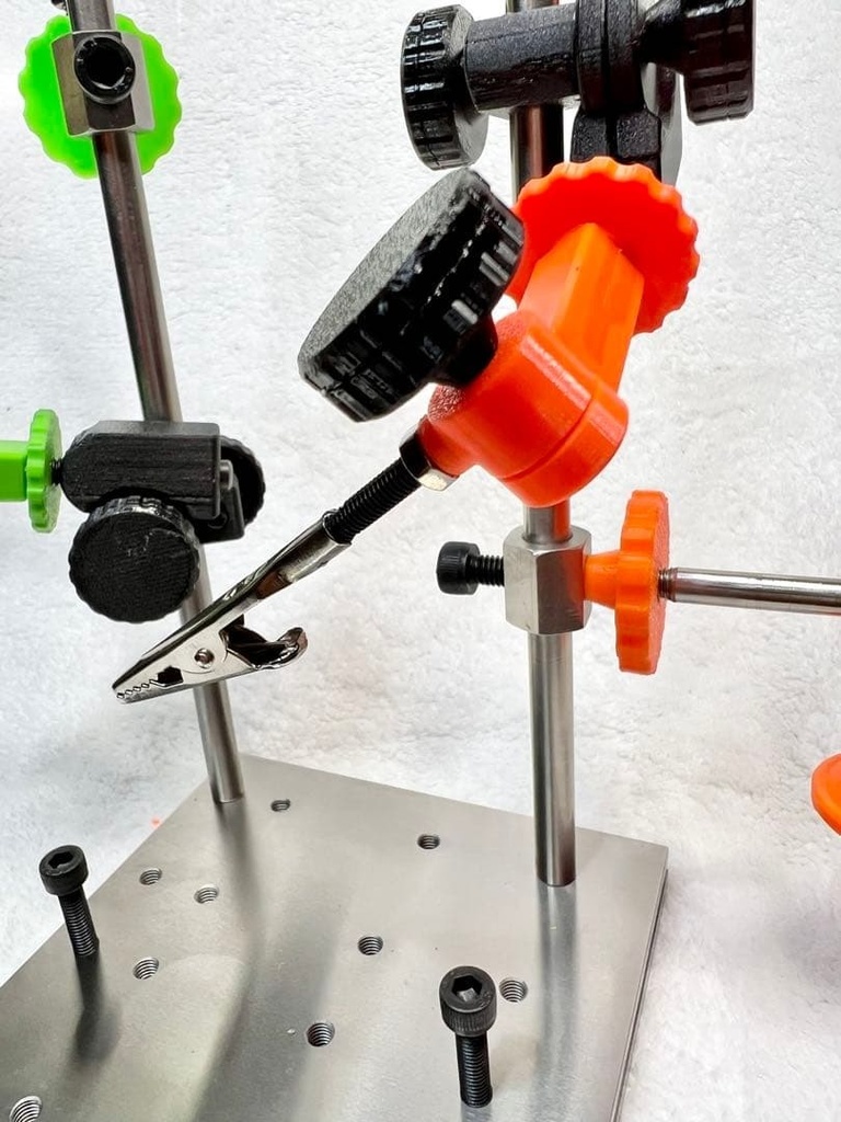 小型ワークステージ クリップ/垂直固定子付き ジグ 位置決めしやすい!