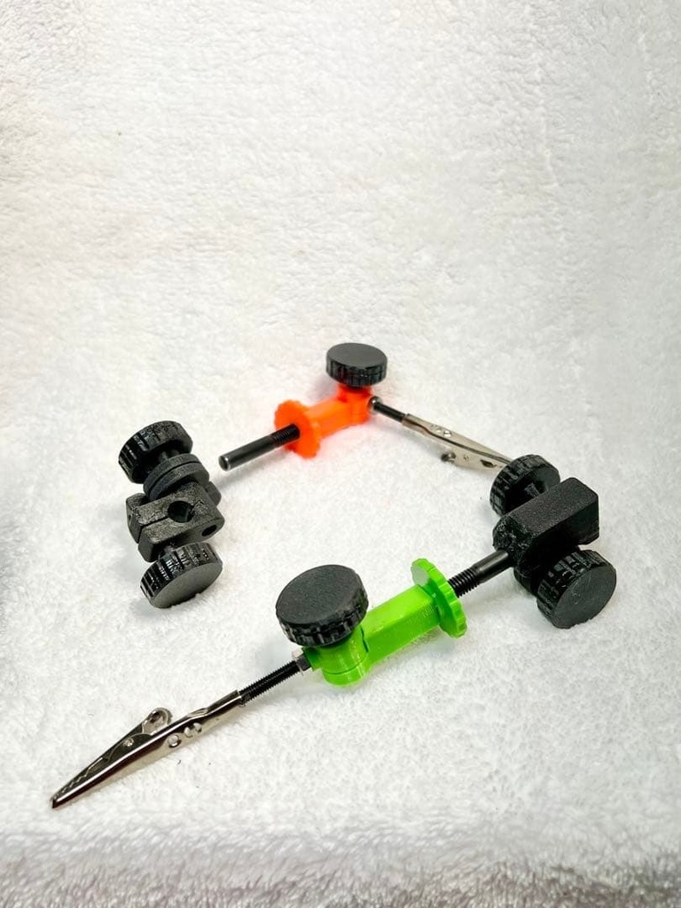 小型ワークステージ クリップ/垂直固定子付き ジグ 位置決めしやすい!