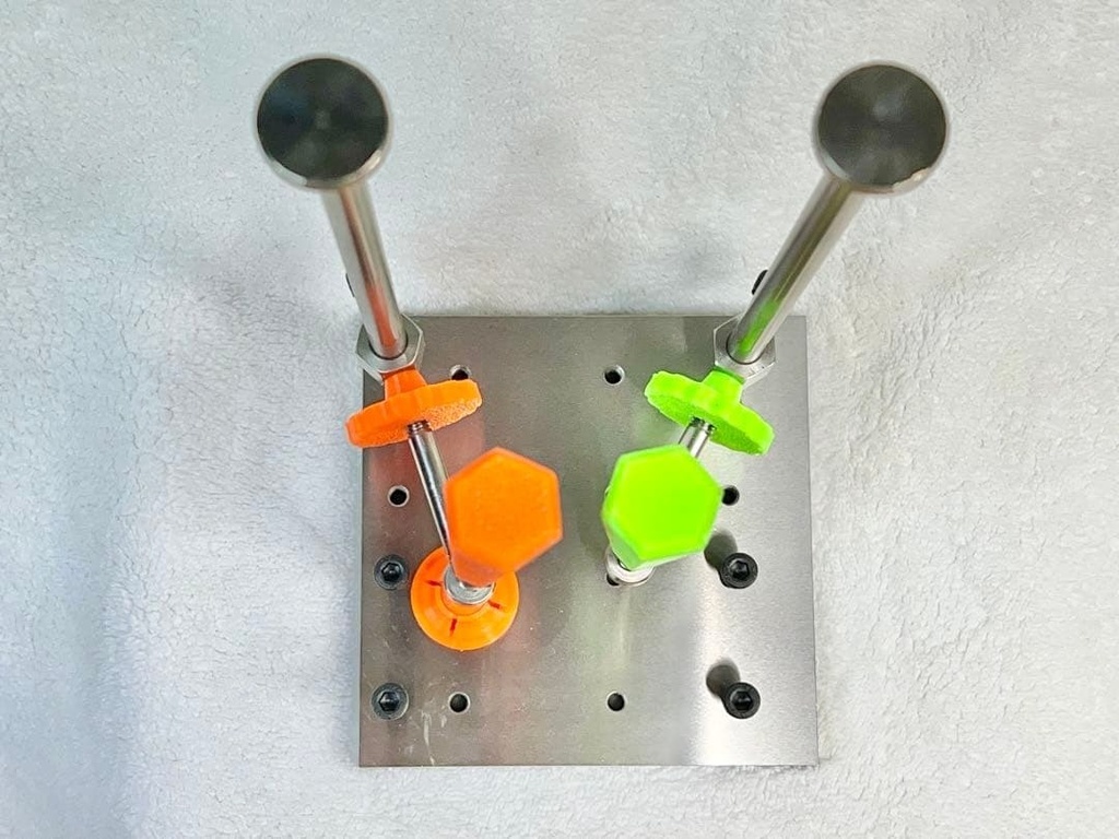 小型ワークステージ クリップ/垂直固定子付き ジグ 位置決めしやすい!