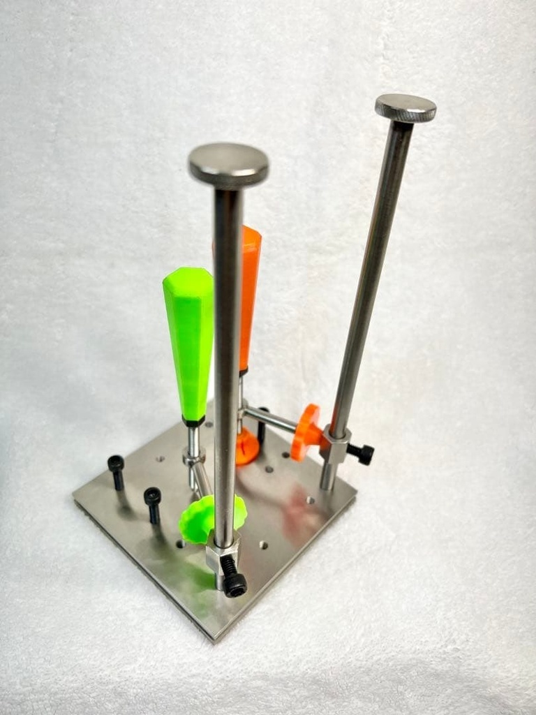 小型ワークステージ クリップ/垂直固定子付き ジグ 位置決めしやすい!