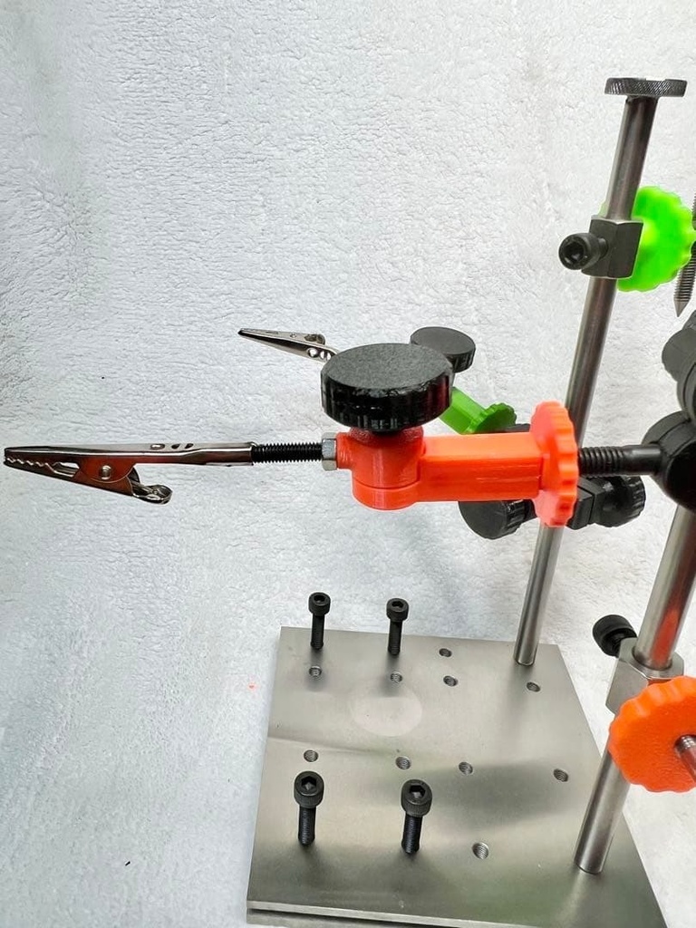 小型ワークステージ クリップ/垂直固定子付き ジグ 位置決めしやすい!