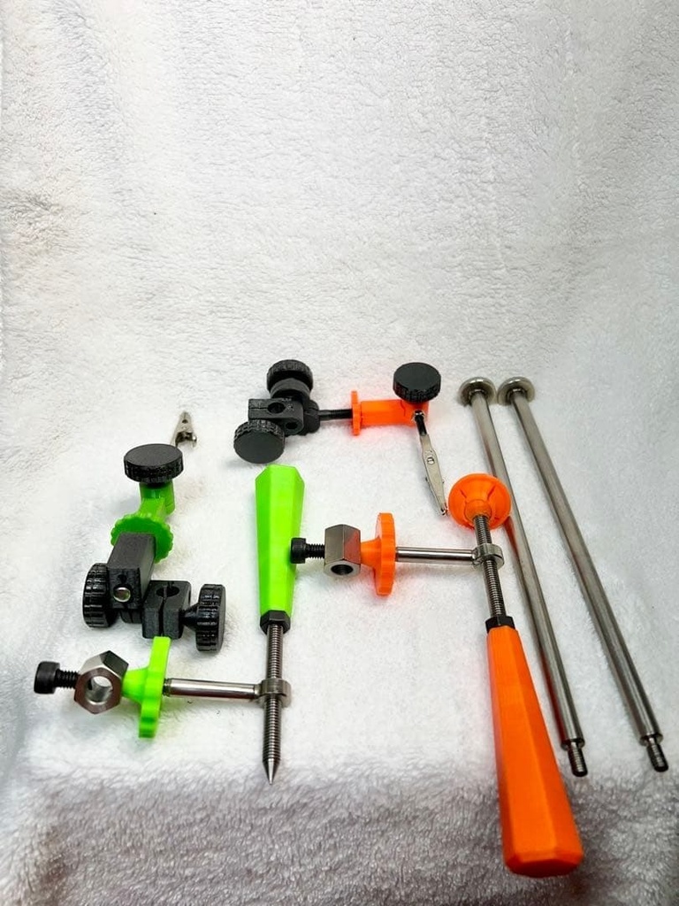 小型ワークステージ クリップ/垂直固定子付き ジグ 位置決めしやすい!