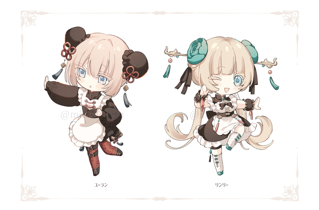 中華メイドアクリルキーホルダー