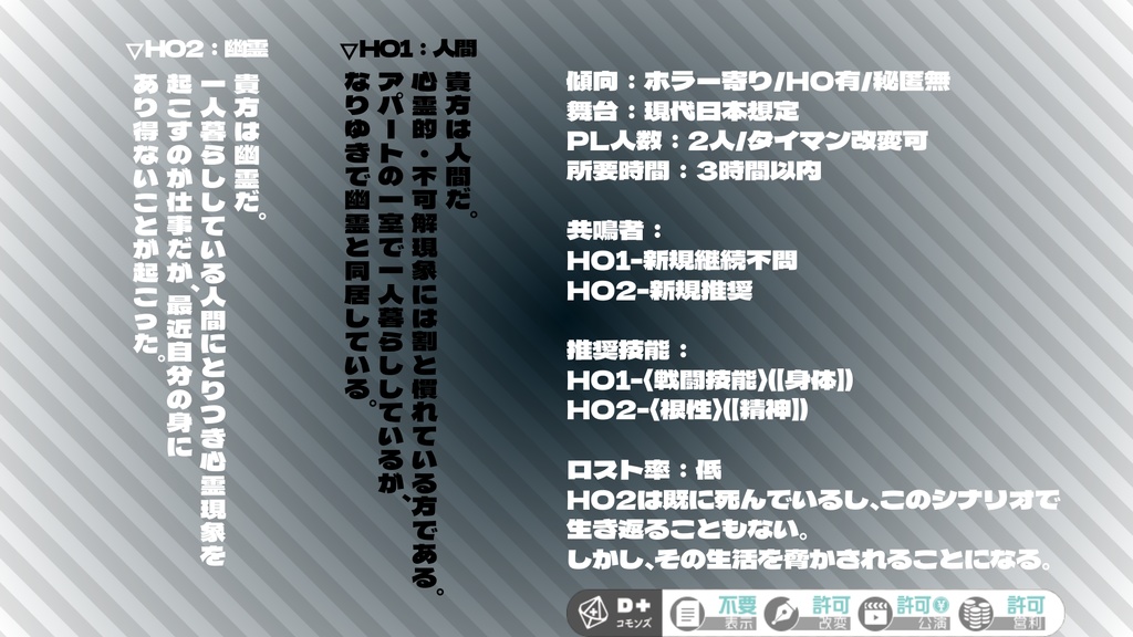 エモクロアTRPG『幽霊のドッペルゲンガー』