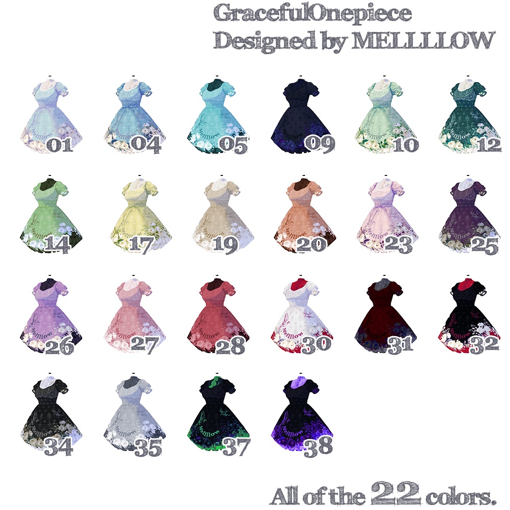 【正品版対応】グレースフルワンピース【衣装テクスチャ】