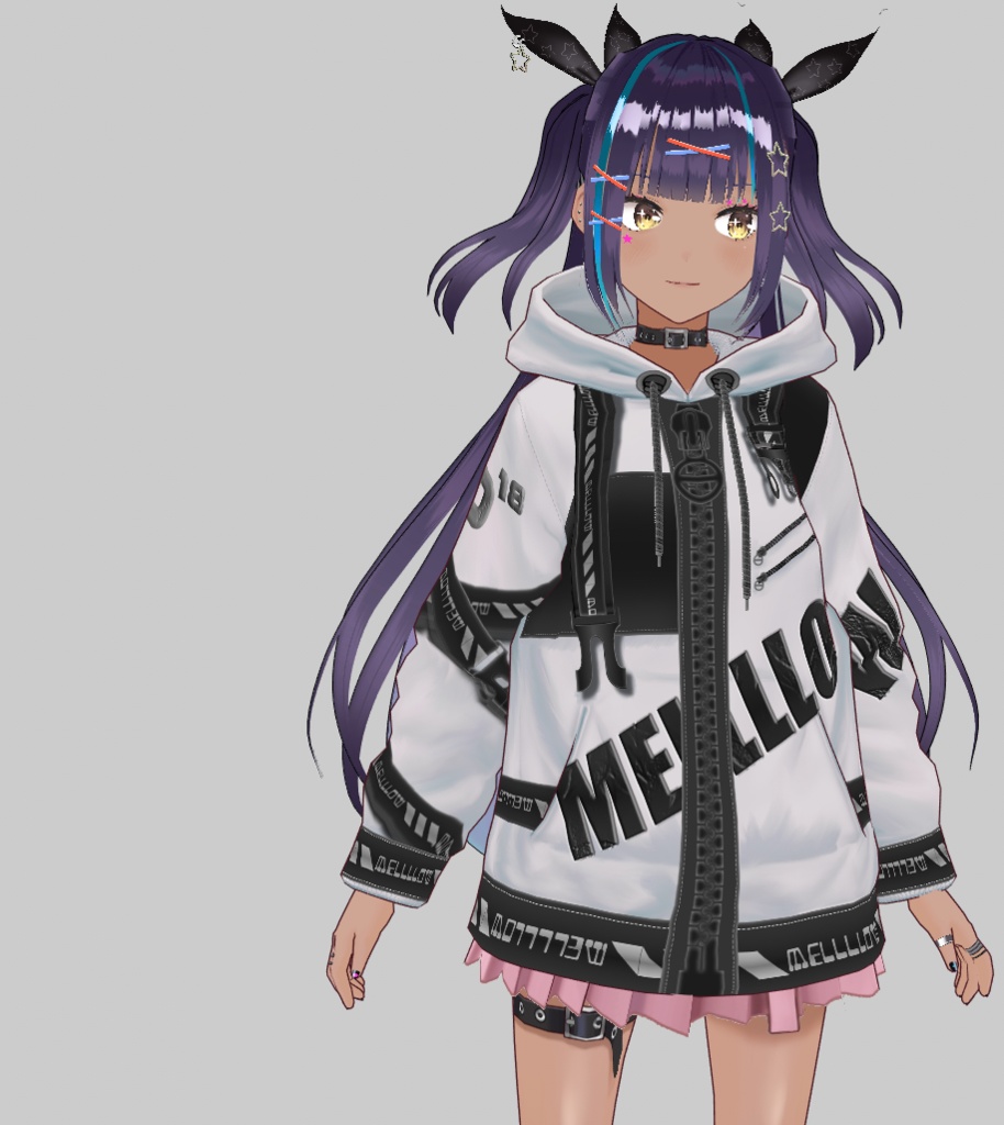 【Vroidβ版向け】リングジップパーカー【衣装テクスチャ】