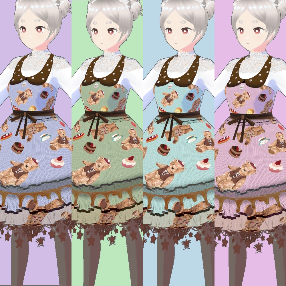 【Vroid正品版対応】ビターベアスイーツJSK