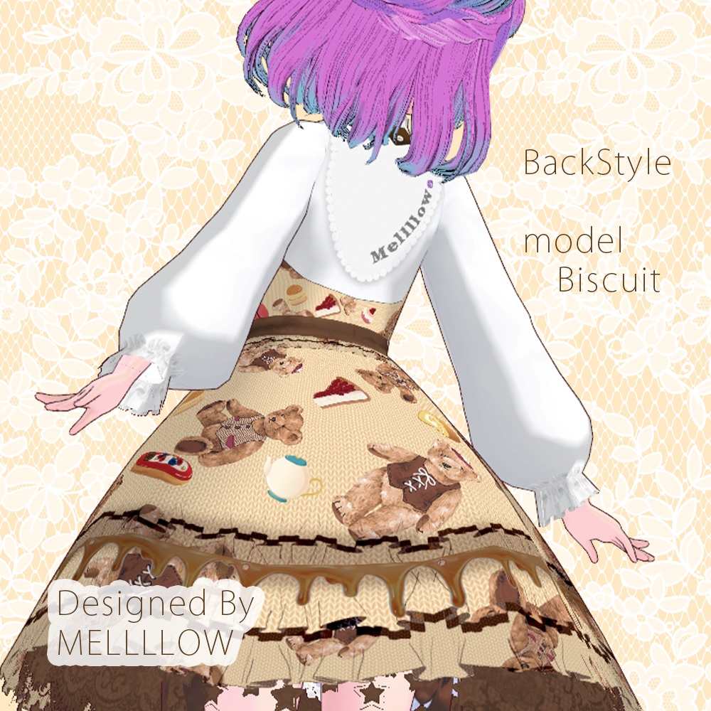 【Vroid正品版対応】ビターベアスイーツJSK