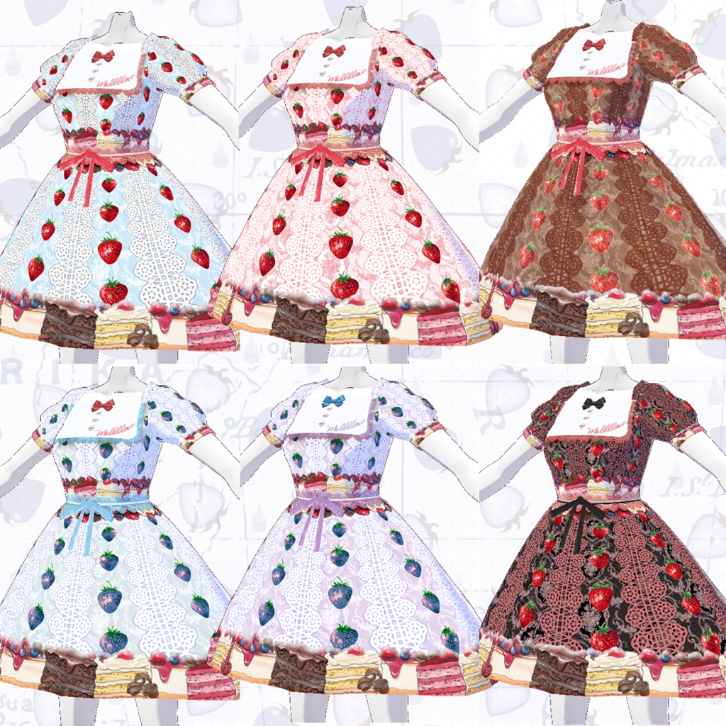 【正品版対応】パーフェクトパフェワンピ【Vroidテクスチャ】