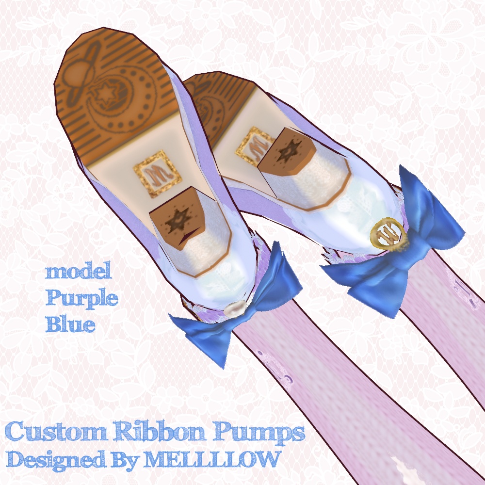 【正品版対応】カスタムリボンパンプス【VRoidテクスチャ】
