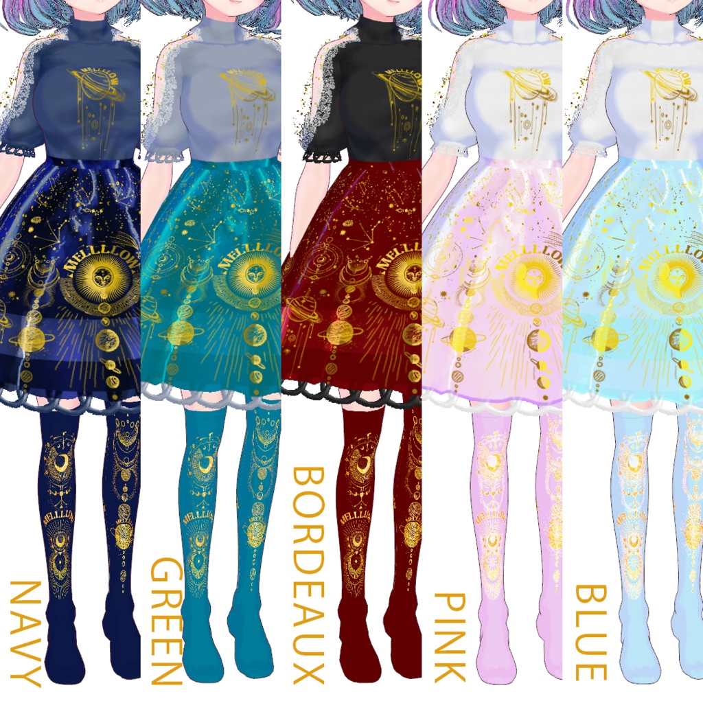 【VRoid正品版】占星ワンピース&ソックス【Vroidテクスチャ】