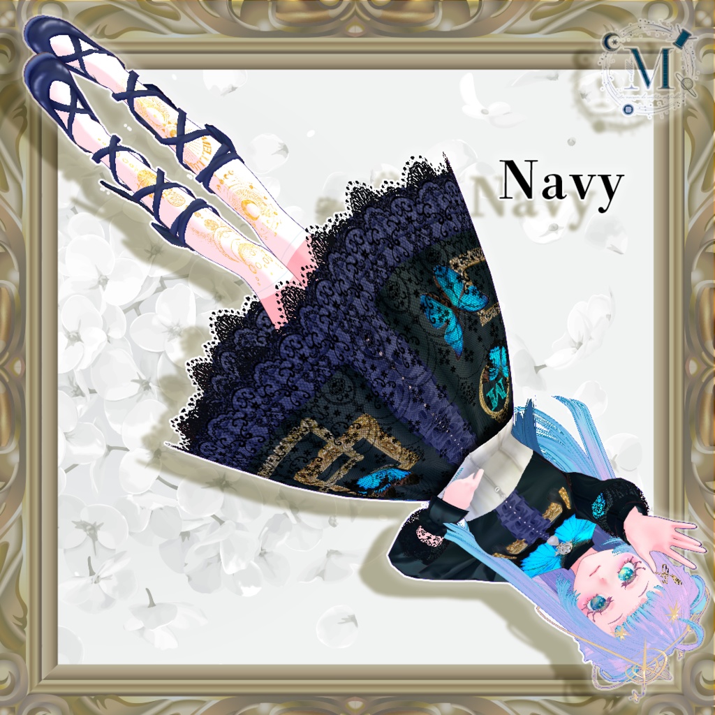 【VRoid正品版】RestraintRibbonShoes編み上げパンプス【アイテムセット】