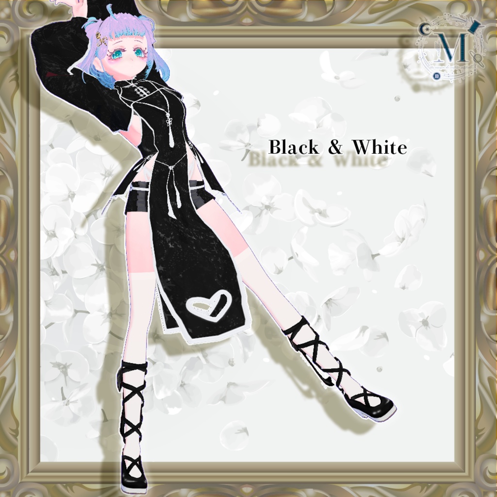 【VRoid正品版】RestraintRibbonShoes編み上げパンプス【アイテムセット】