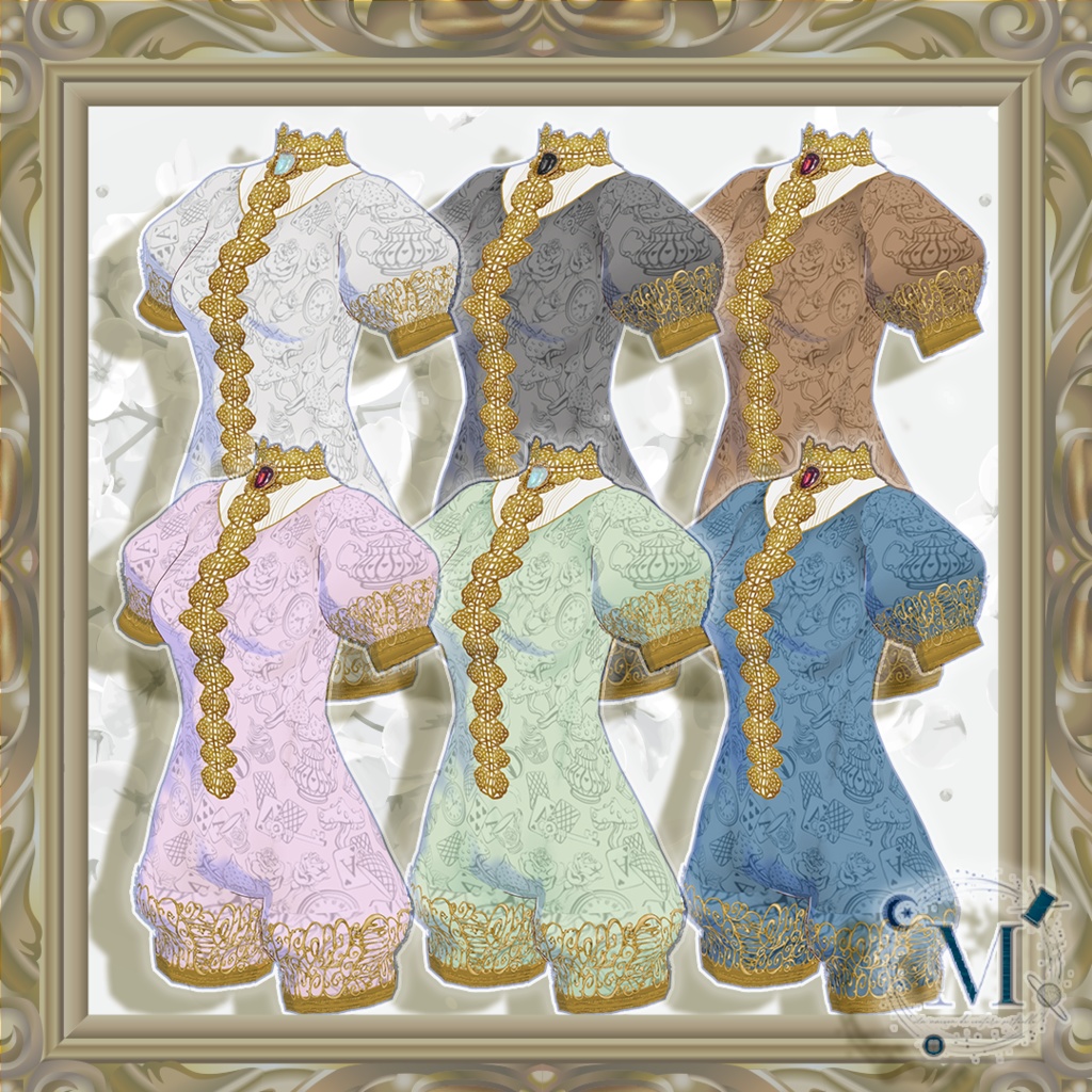 【VRoid正品版】WonderCombinaison+TablierDressコーデ【アイテムセット】