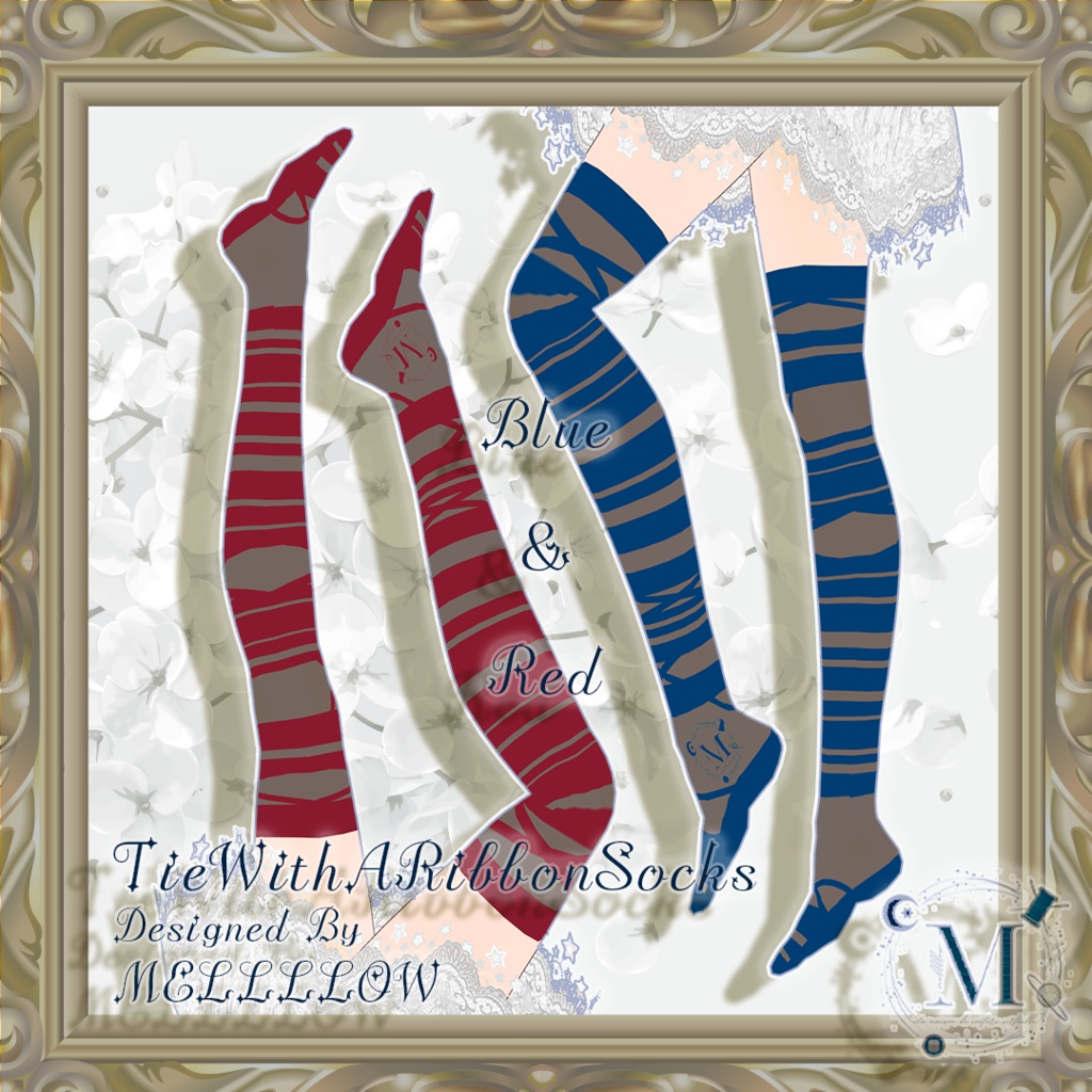 【VRoid正品版】Tie With A Ribbon Socksセット【アイテムセット】