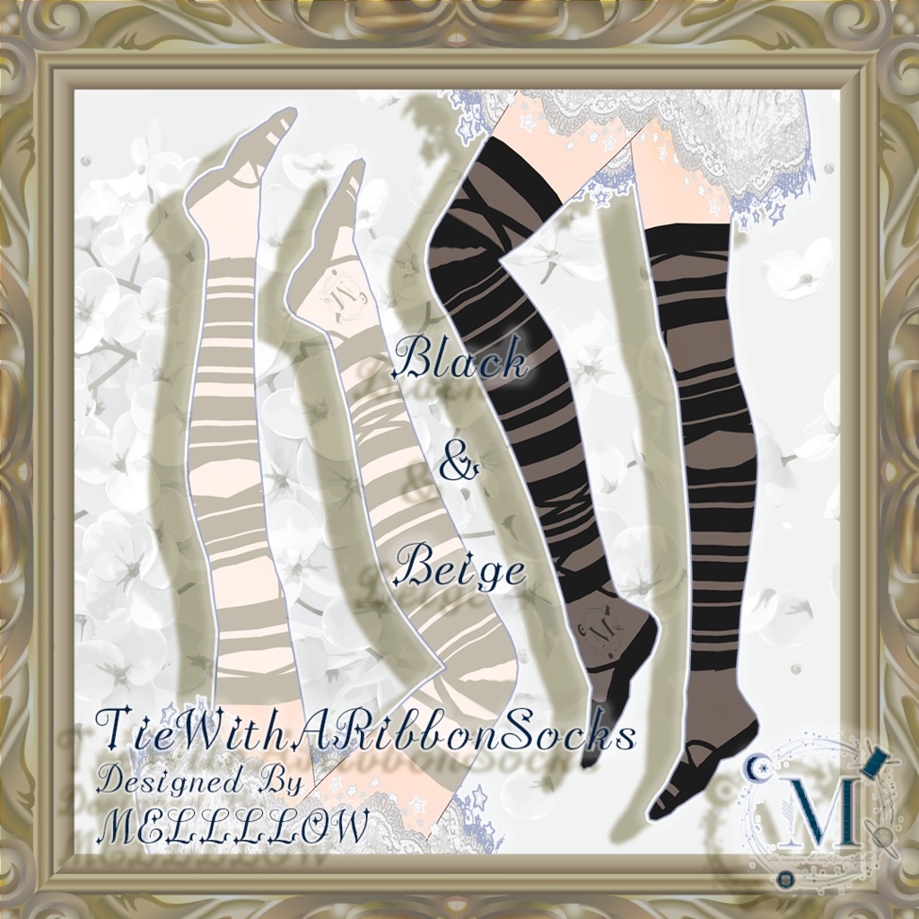 【VRoid正品版】Tie With A Ribbon Socksセット【アイテムセット】