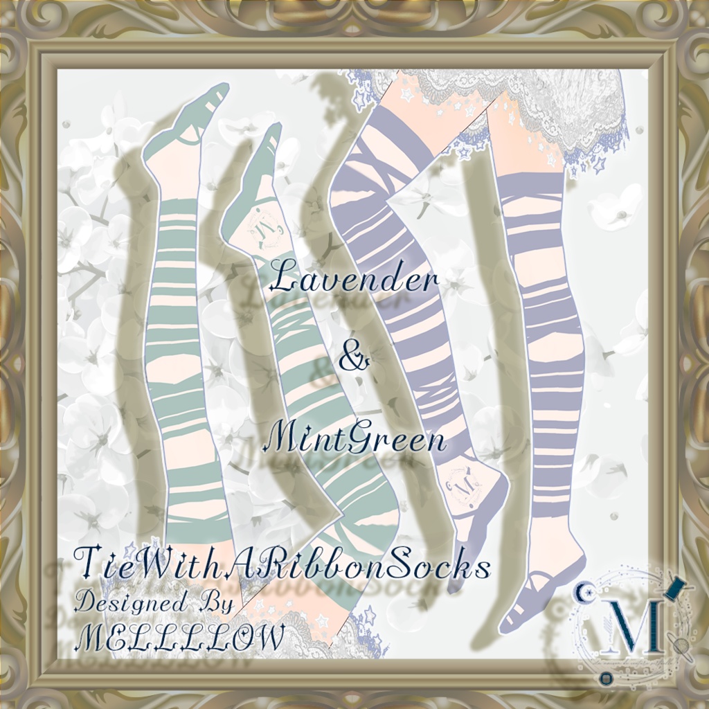 【VRoid正品版】Tie With A Ribbon Socksセット【アイテムセット】