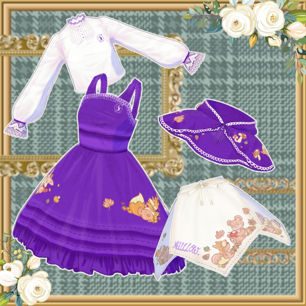 【VRoid正品版】メルヒェンコーデセット:赤ずきん【アイテムセット】