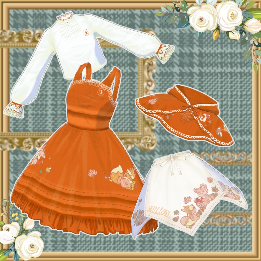 【VRoid正品版】メルヒェンコーデセット:赤ずきん【アイテムセット】