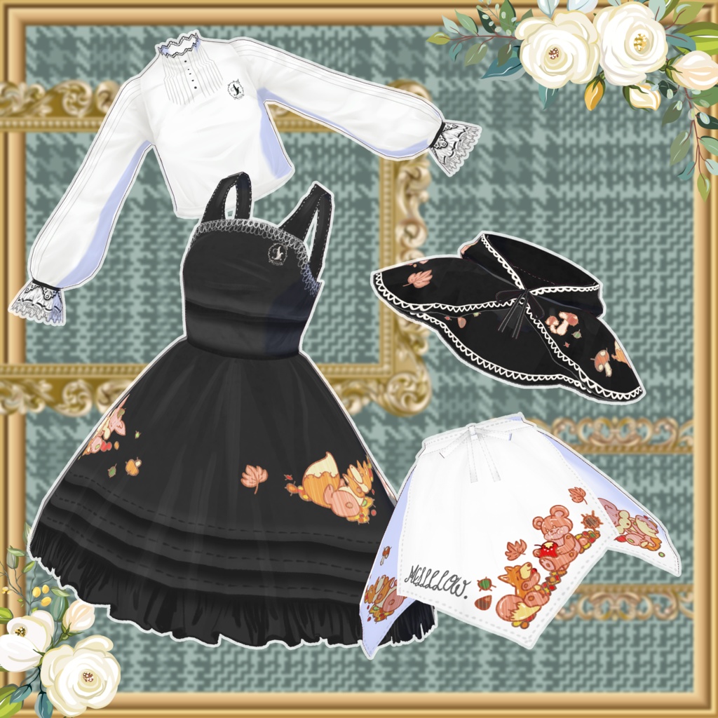 【VRoid正品版】メルヒェンコーデセット:赤ずきん【アイテムセット】