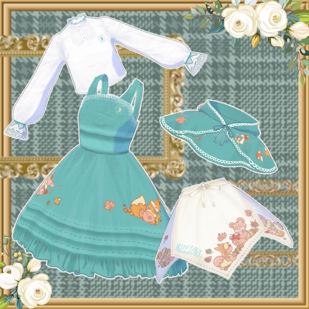 【VRoid正品版】メルヒェンコーデセット:赤ずきん【アイテムセット】