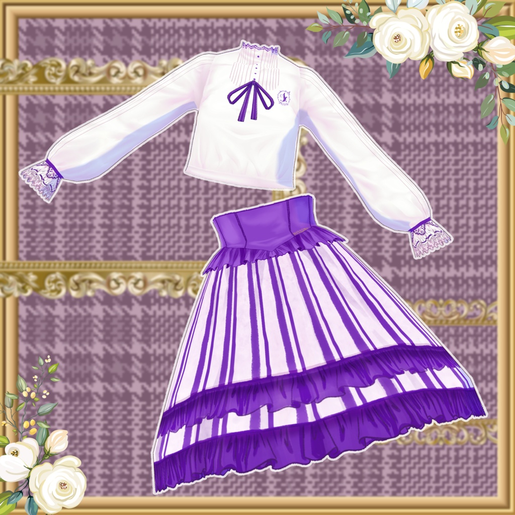 【VRoid正品版】メルヒェンスカート&コルセット【アイテムセット】