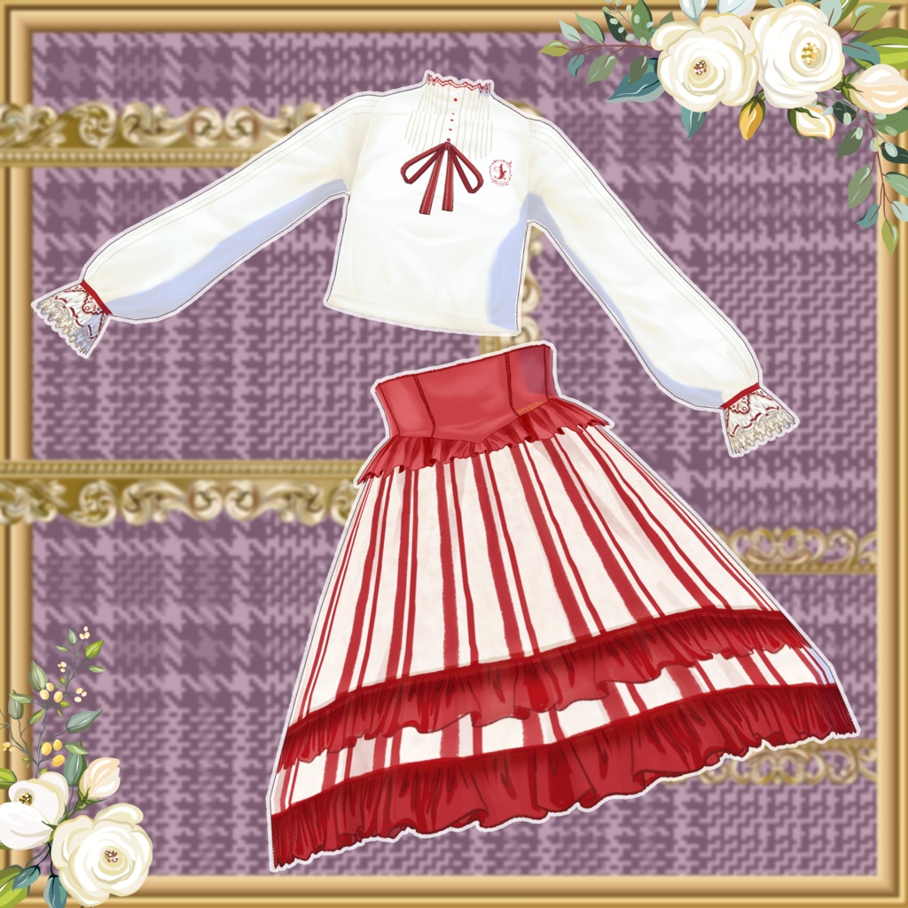 【VRoid正品版】メルヒェンスカート&コルセット【アイテムセット】