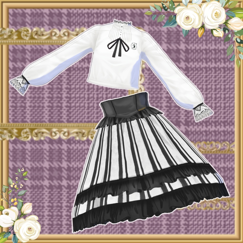 【VRoid正品版】メルヒェンスカート&コルセット【アイテムセット】