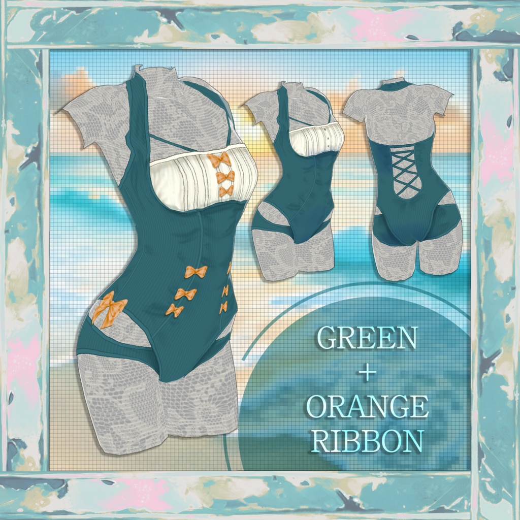 【VRoid正品版】SimpleRibbonSwimmer【アイテムセット】