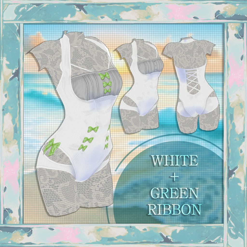 【VRoid正品版】SimpleRibbonSwimmer【アイテムセット】