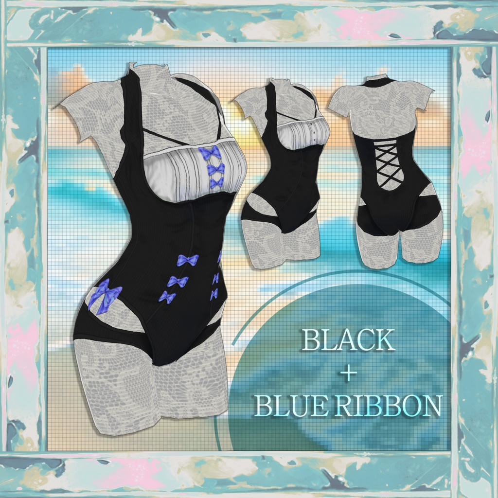 【VRoid正品版】SimpleRibbonSwimmer【アイテムセット】