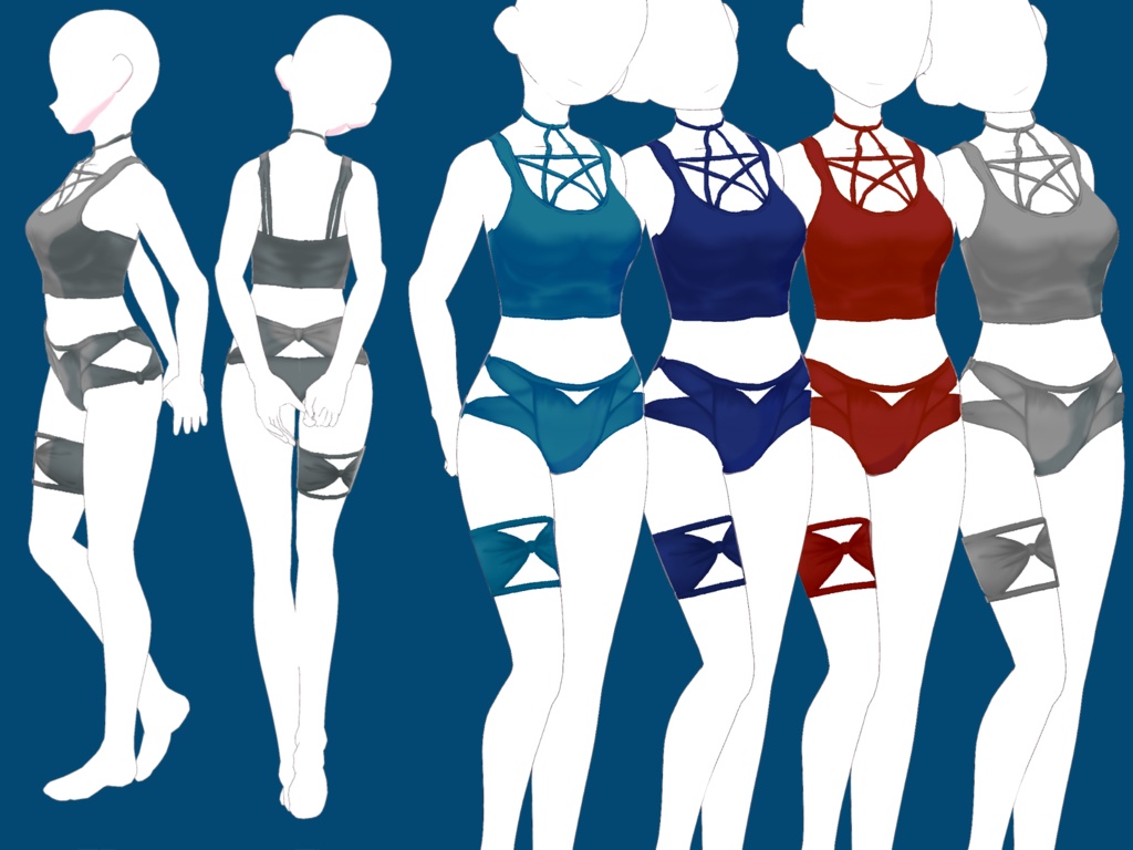 【VRoid正品版】MilkyStrideSwimwear【アイテムセット】