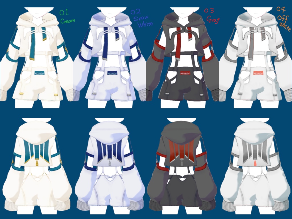 【VRoid正品版】MilkyStrideSwimwear【アイテムセット】