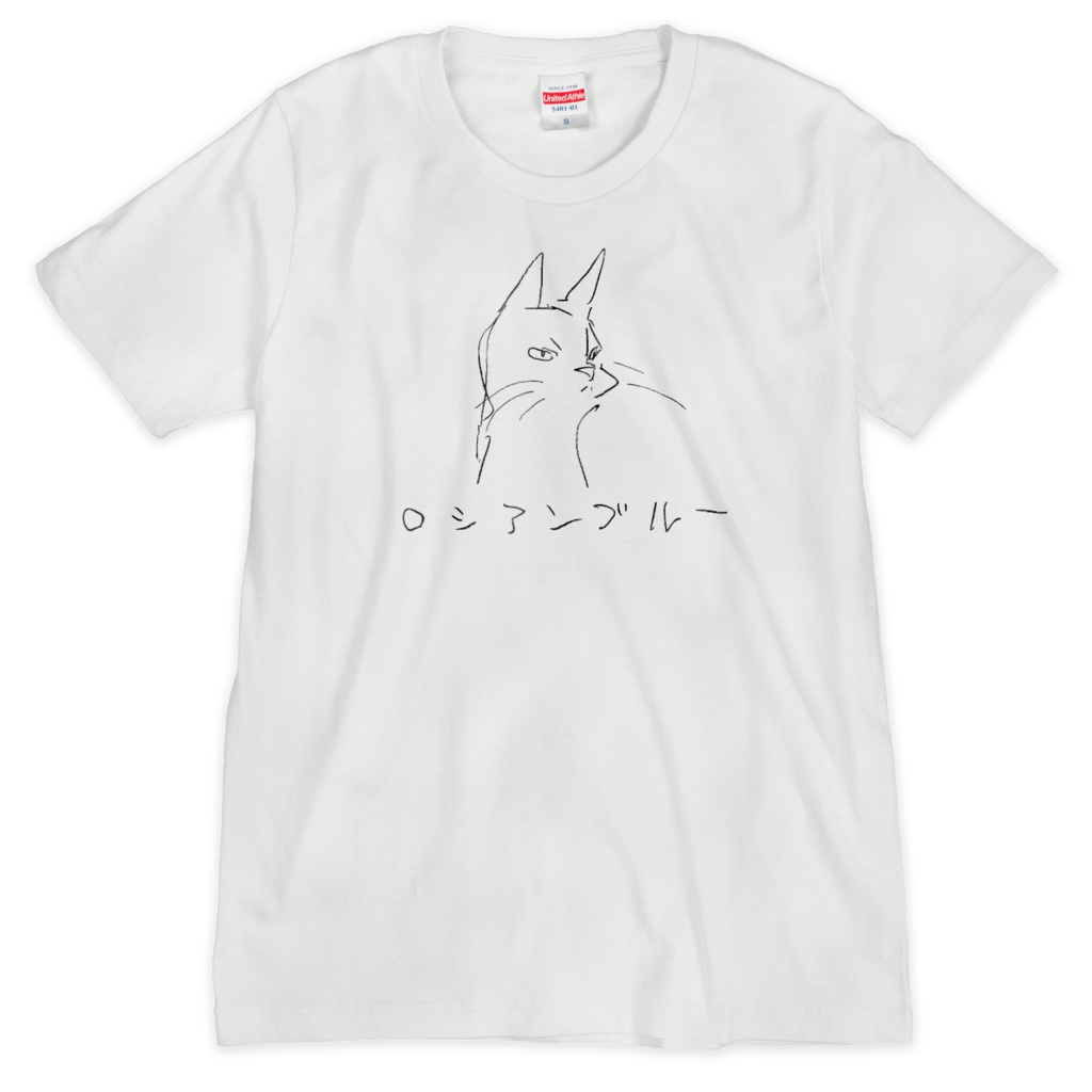 記憶スケッチTシャツ_ロシアンブルー_ver1.0