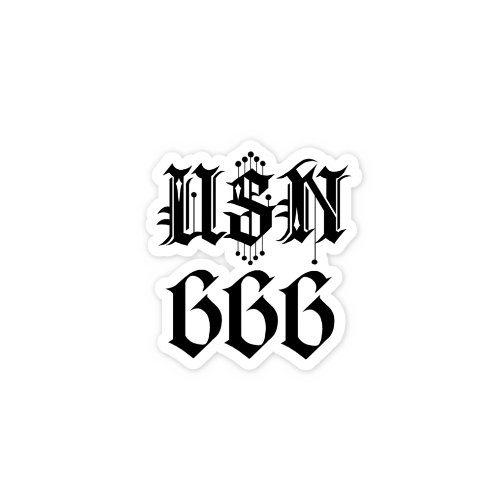 ステッカー うしーぬ耳標ロゴver