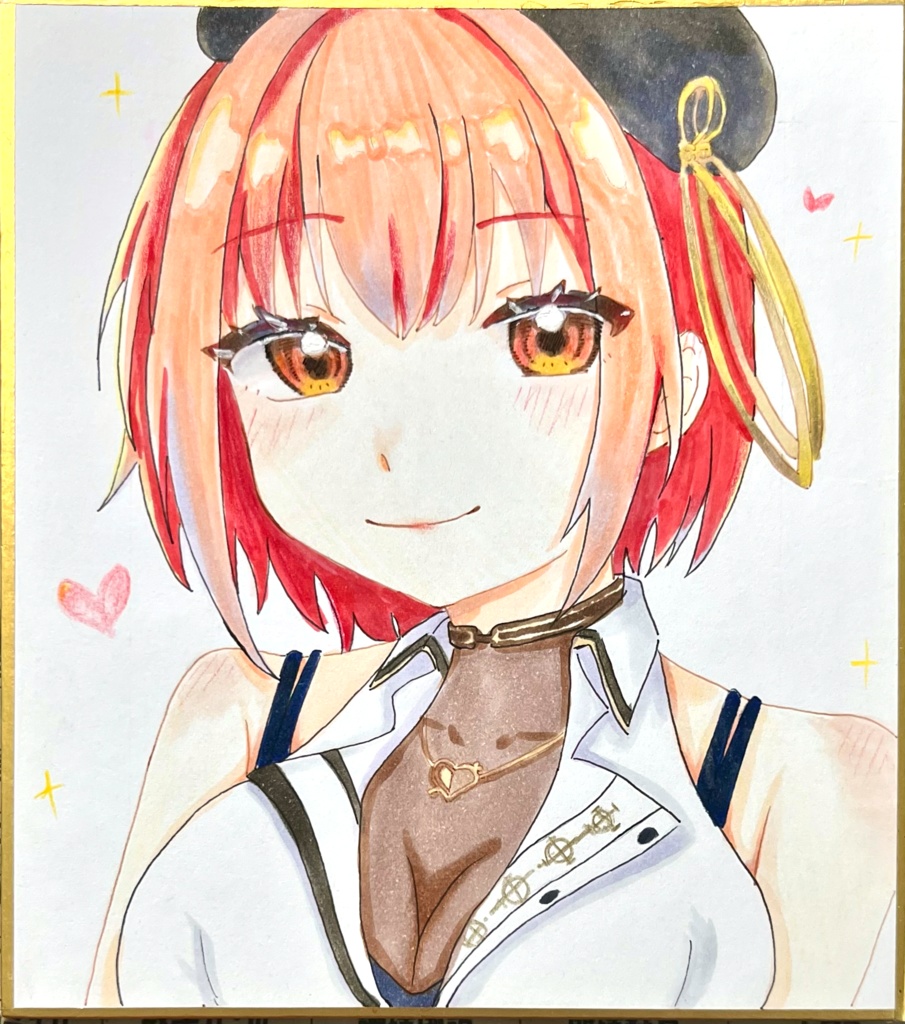 ぺこマリ直筆色紙