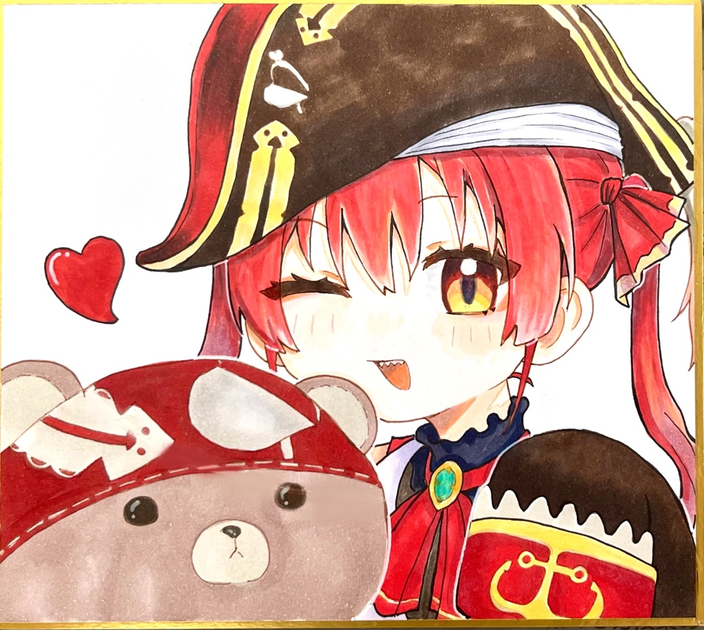 ぺこマリ直筆色紙