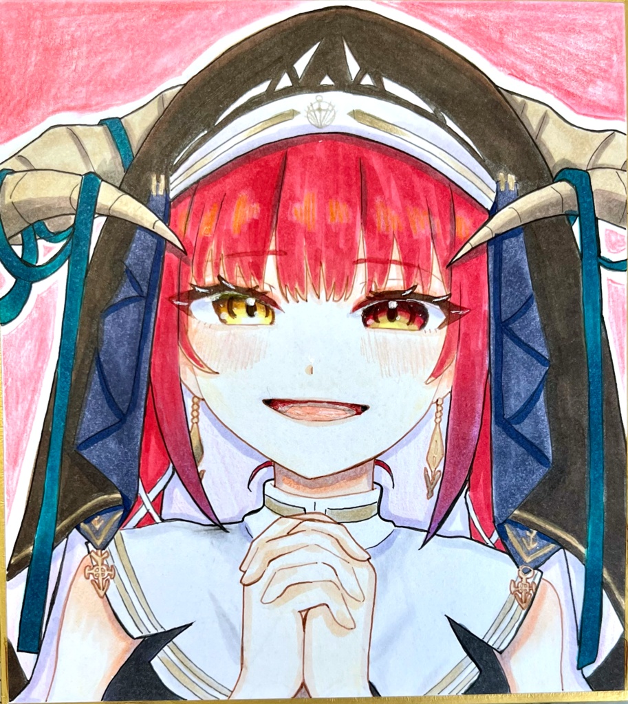 ぺこマリ直筆色紙