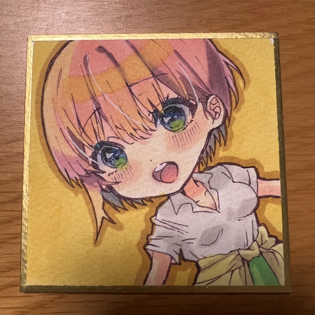 中野一花 デフォルメ色紙 ※小さいサイズなのでご注意ください