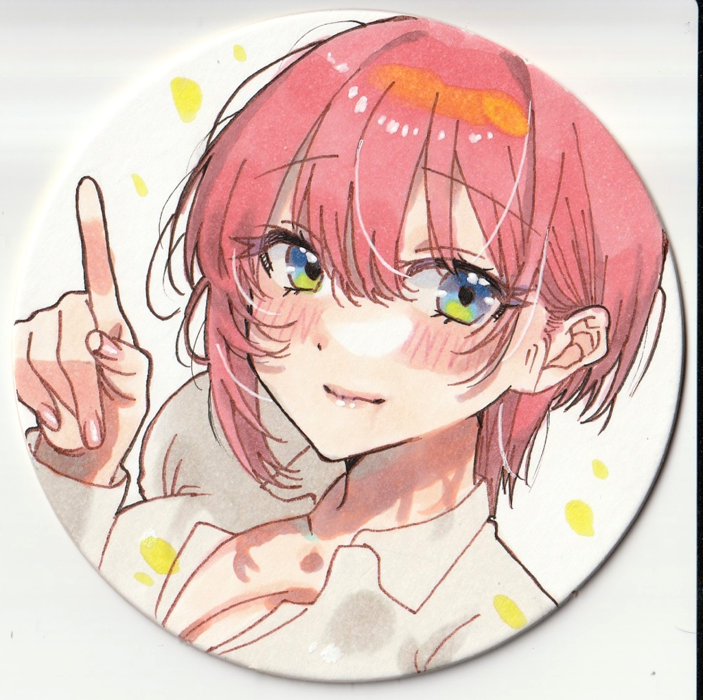中野一花 丸い色紙
