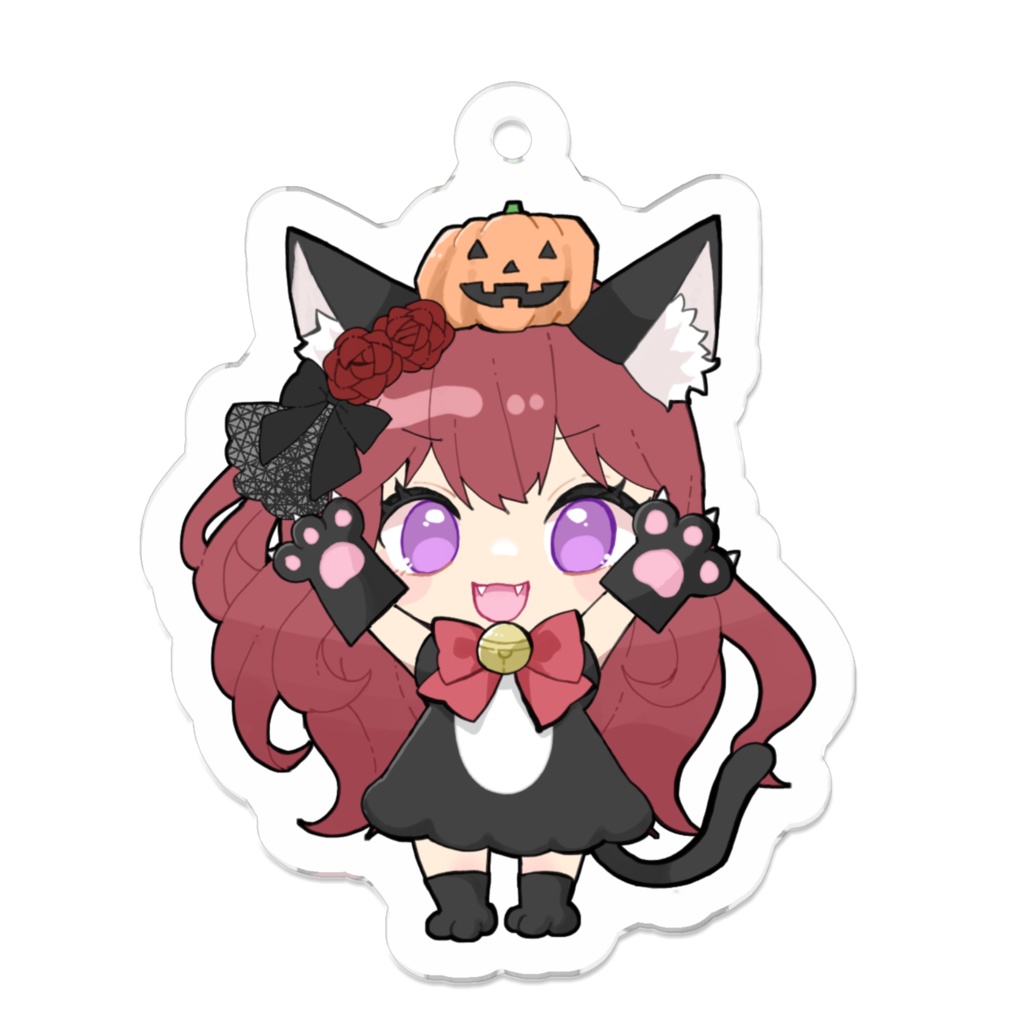 ハロウィンねこちすちゃアクリルキーホルダー