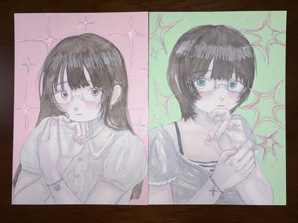 ペア2枚セット A4サイズ 原画