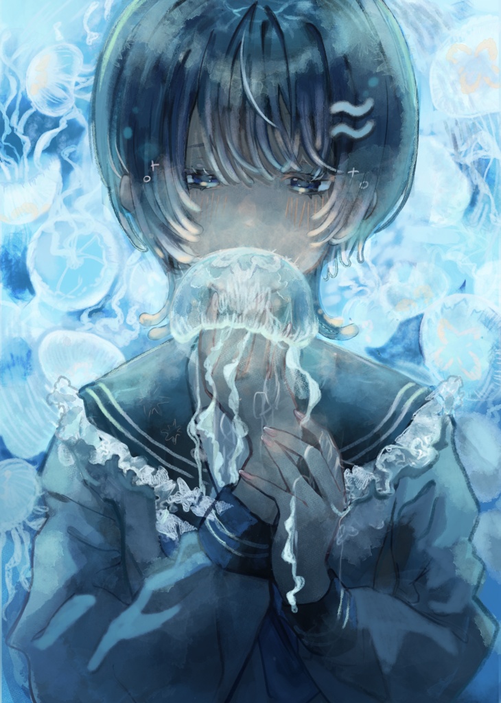 ラメ入りポストカード〈Jellyfish〉