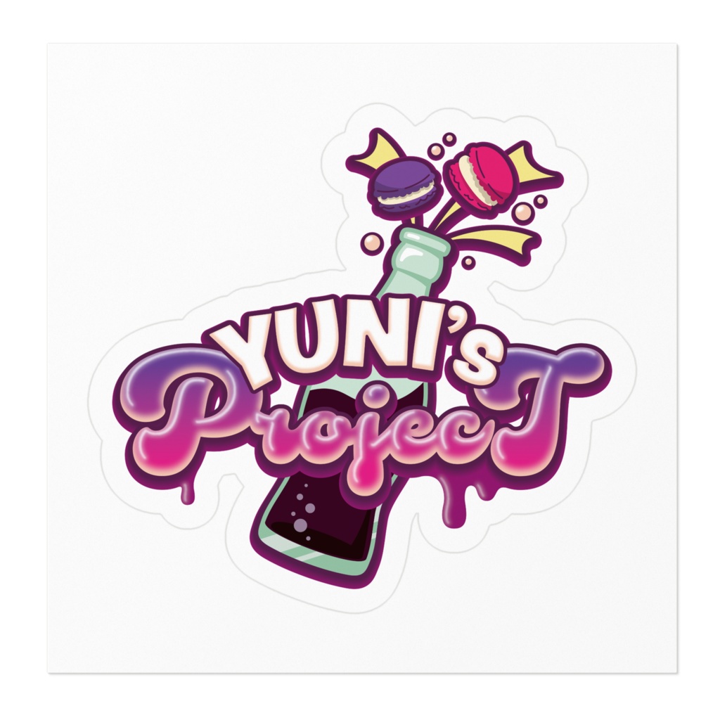 YUNI’s ProjecTロゴステッカー(背景ホワイト)
